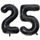 40 Inch Black 25 Number Balloons Giant Jumbo Huge 25 Or 52 Foil Mylar Helium Number Digital Balloons Black Birthday Mylar Digita
