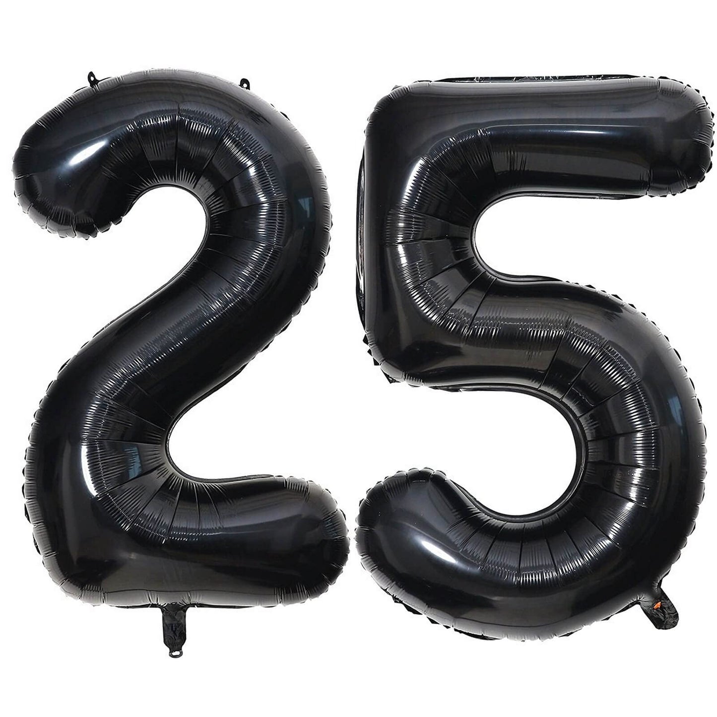 40 Inch Black 25 Number Balloons Giant Jumbo Huge 25 Or 52 Foil Mylar Helium Number Digital Balloons Black Birthday Mylar Digita