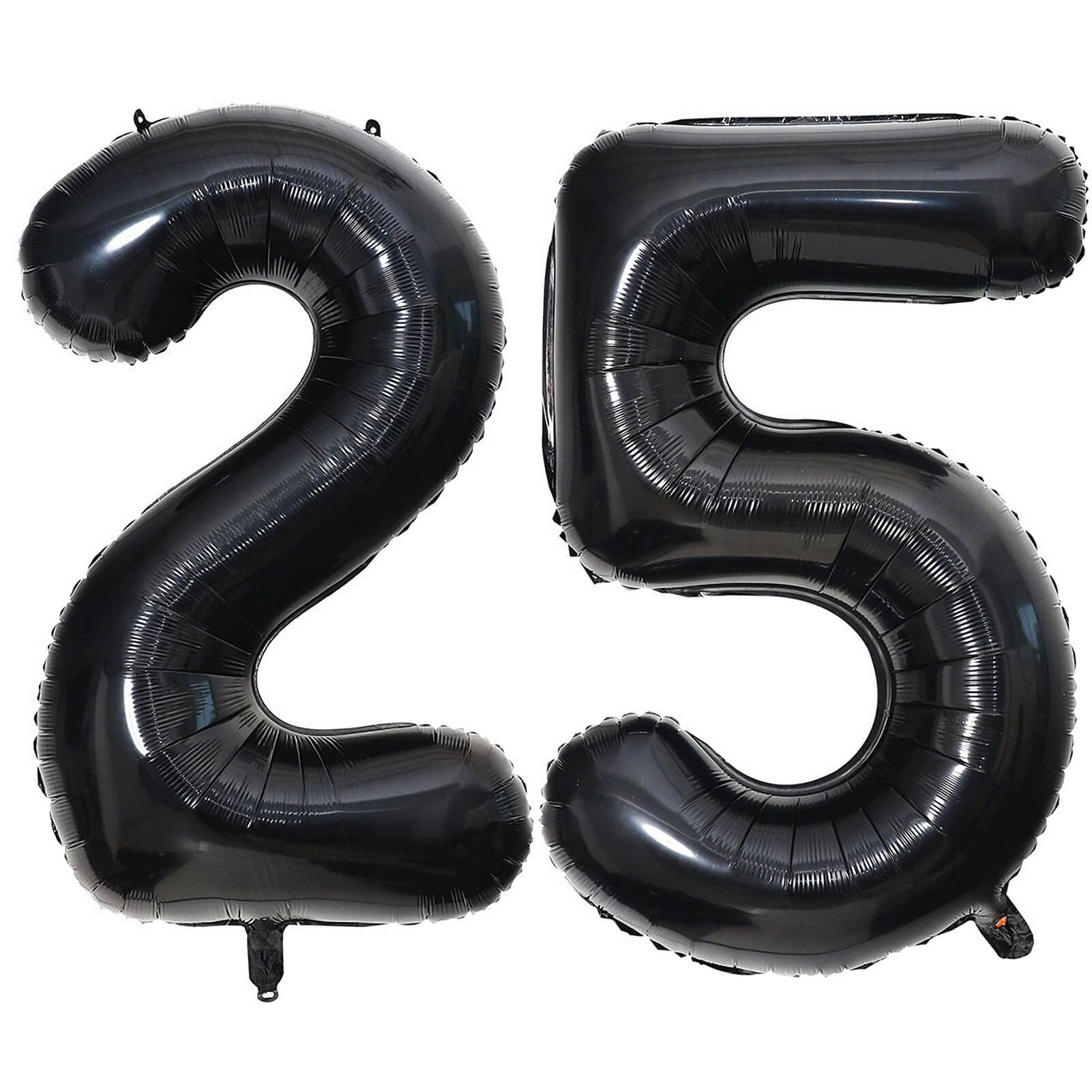 40 Inch Black 25 Number Balloons Giant Jumbo Huge 25 Or 52 Foil Mylar Helium Number Digital Balloons Black Birthday Mylar Digita