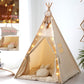 Treebud Teepee Tent For Kids With Mat,Foldable Play Tents For Girl And Boy With Carrybag,Canvas Tipi Playhouse For Children Indo