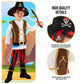 Morph Kids Pirate Costume  Boys Pirate Outfit  Fun Pirate Dress Up for Kids  Halloween Pirate Costume for Boys  7-9 Years
