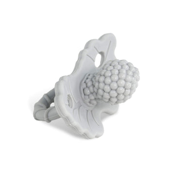 RAZBABY RaZberry Silicone Teether Toy - Hands-Free Design, BPA Free, Cookies & Cream, 1 Count