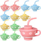 Zhehao 12 Pieces Plastic Tea Cups for Tea Party, Kids Party Favors