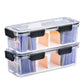 DEEIF Toploader Storage Box - Hard Plastic TCG Card Box with 5 Dividers, Fits 165 Toploaders, 13 x 5.3 x 3.9 inches,