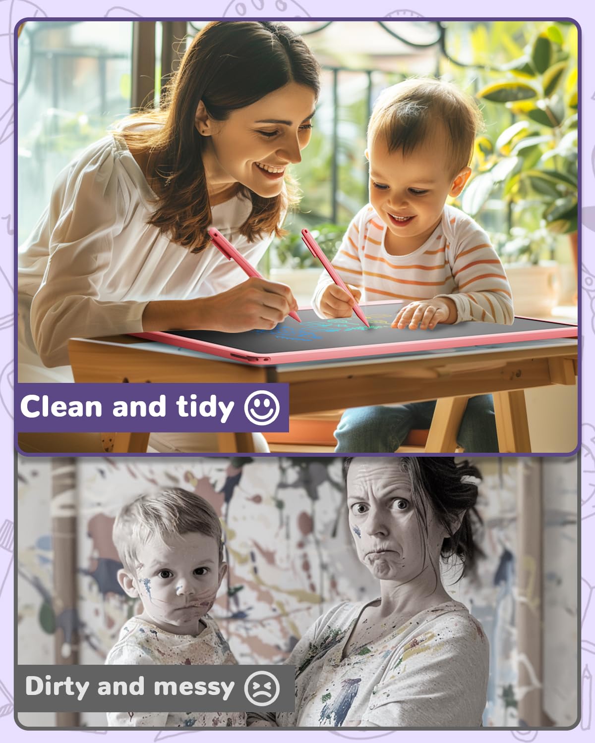 ORSEN LCD Writing Tablet 16 inch - Toddler Toys for 3 4 5 6 7 8 Year Old Girls Boys Birthday Gift Doodle Board Colorful Drawing