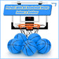 7 Inch Pvc Mini Basketball For Indoor Basketball Mini Hoops, Soft 7' Rubber Small Replacement Basketball For Over Door Basketball Hoop Sets, Little Basketballs For Outdoor Beach Pool(4 Pcs With Pump)