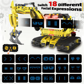 Suplanet 5-in-1 Programmable Robot Building Block Set for Kids Age 6 7 8 9 10 11 12-14, with APP or Remote Control & LED Display