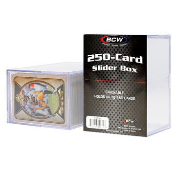 Bcw Card Slider Box | Premium Trading Card Storage | Sturdy, Stackable, Crystal-Clear Design For Magic The Gathering, Football, 