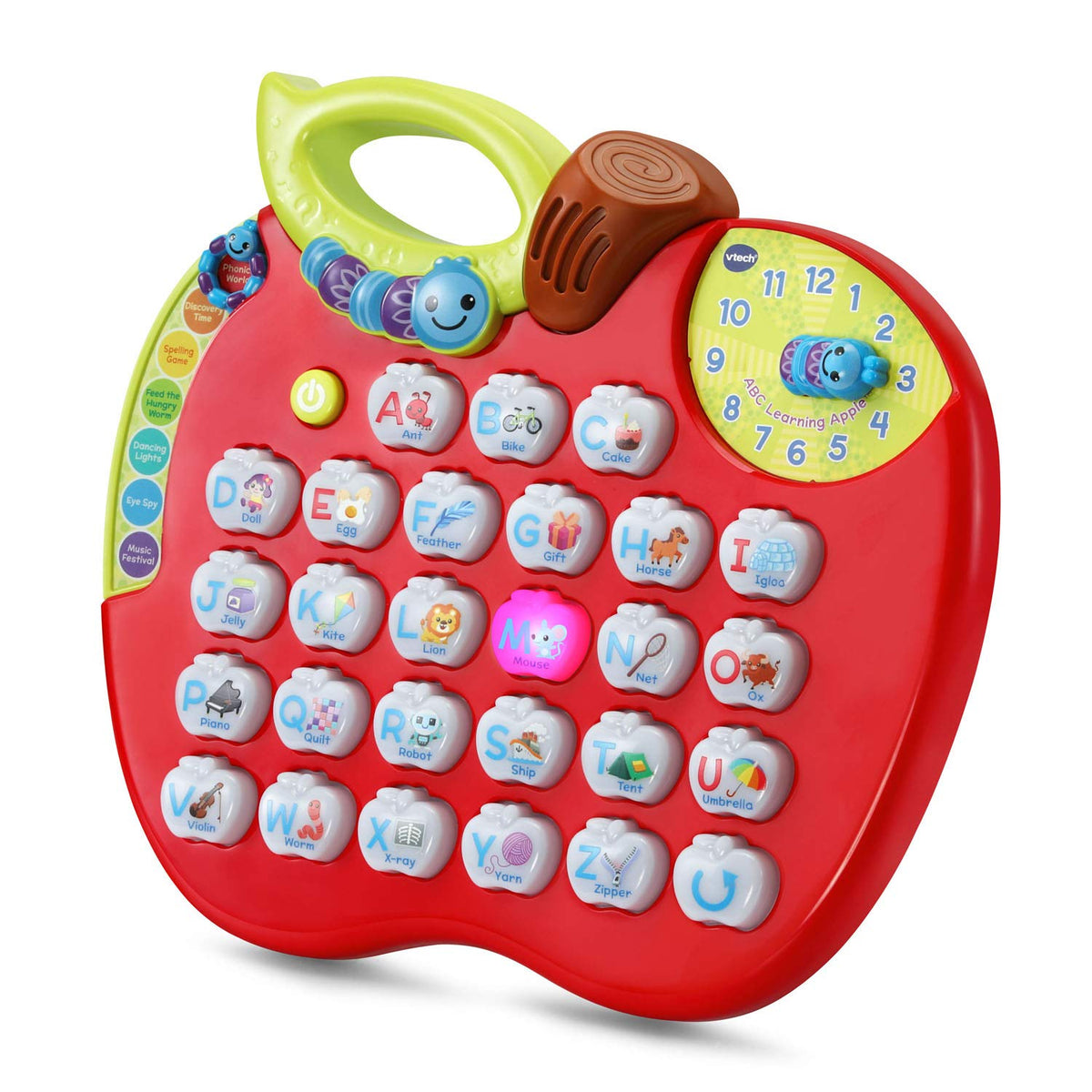 VTech ABC Learning Apple Interactive Toy for Preschoolers, Red, Medium ...