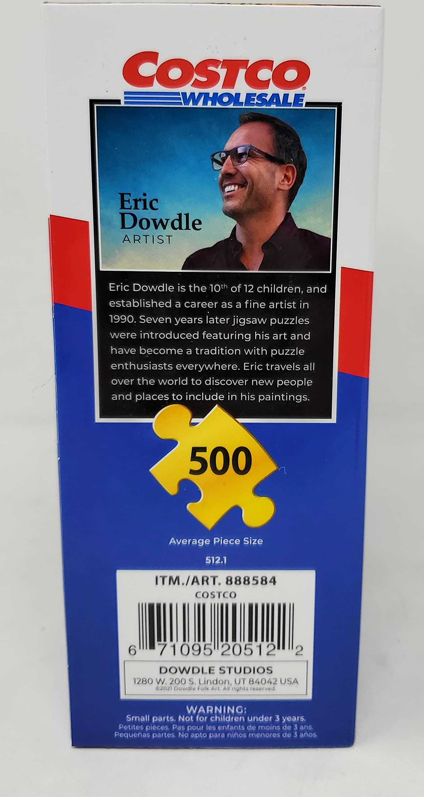 D·O·W·D·L·E 500 Piece Costco Exclusive Puzzle - Plastic Material, Engaging Artwork