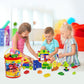 Burgkidz Big Building Block Set - 214 Pieces Toddler Educational Toy Classic Large Size Building Block Bricks - 13 Fun Shapes And Storage Bucket - Compatible With All Major Bulk Bricks Set