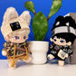 Niannyyhouse 20Cm Plush Doll Clothes Loose Hip-Hop Suit Headwear Hoodie Pants Backpack Glasses Shoes 8In Doll Accessories (Black, 20Cm)