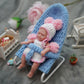 Mire & Mire 4.5 Girl Reborn Doll Open Eyes Micro Preemie Full Body Silicone 13cm Baby Doll Lifelike Mini -Pink