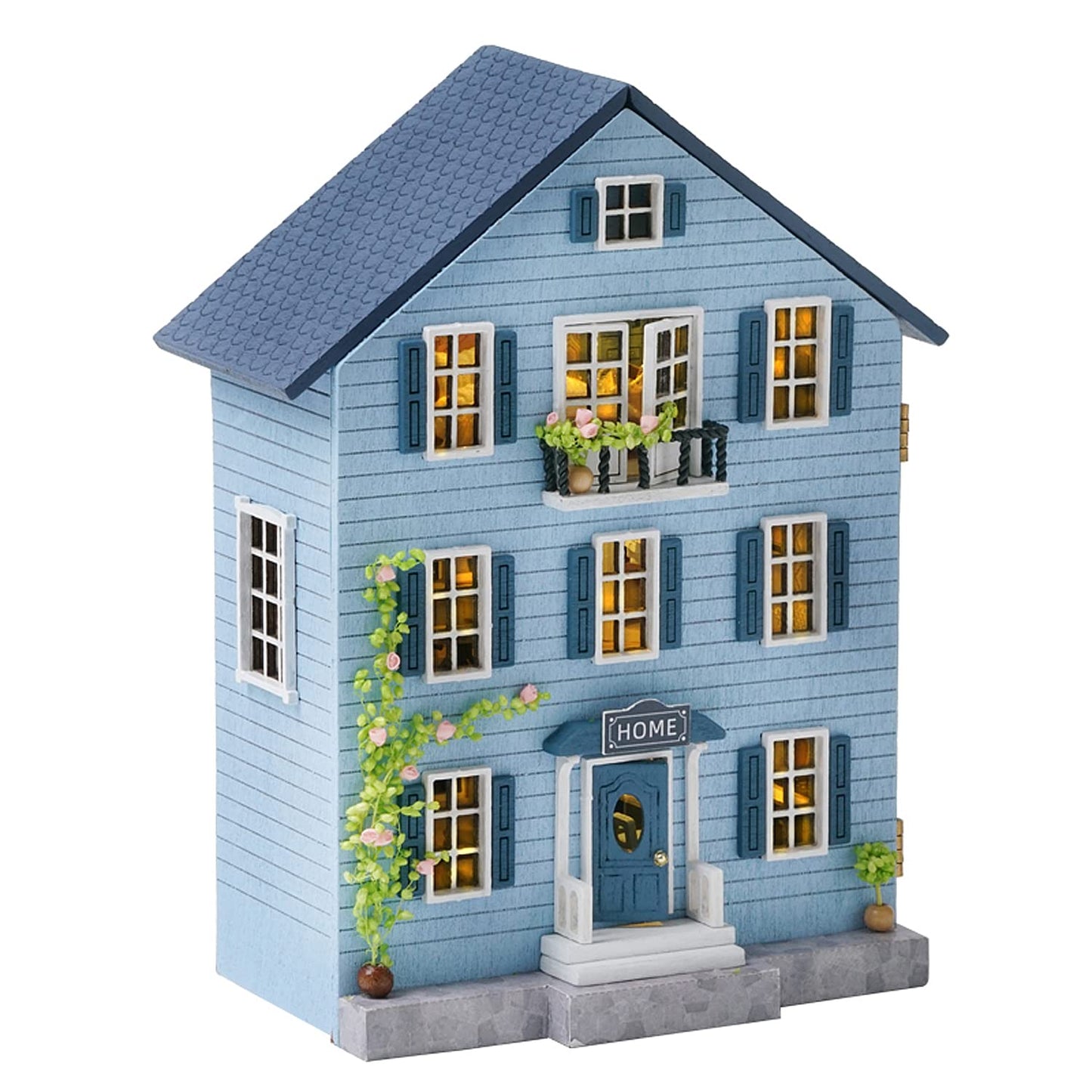 Cuteroom Dollhouse Miniature With Furniture, Diy Wooden Dollhouse Kit Plus Led Lights, Creative Room For Valentine'S Day Gift Id