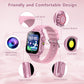 Wepfum Kids Smart Watch Gift For Girls Age 5-12, 32 Games Hd Touch Screen Watches With Video Camera Music Player Pedometer Flash