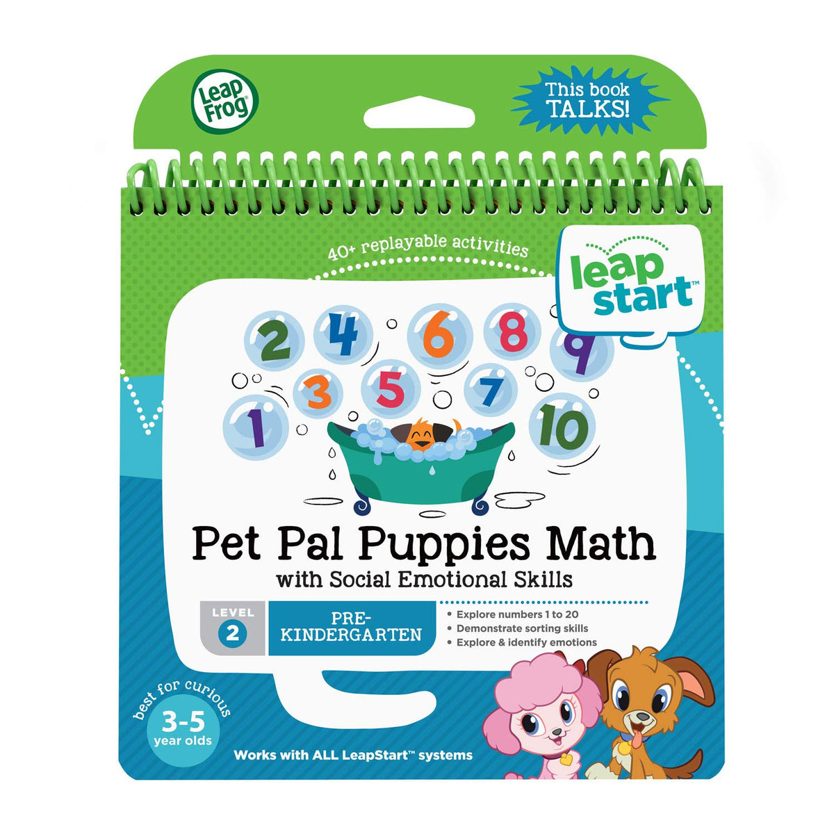 LeapFrog LeapStart PreKindergarten Activity Book: Pet Pal Puppies Math and Social Emotional Skills