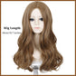M3Gan Wigs For Kids Girls Long Curly Brown Kids' Creepy Cosplay Wig Child Long Wave Middle Part M3Gan Wig With Hair Net For Toll