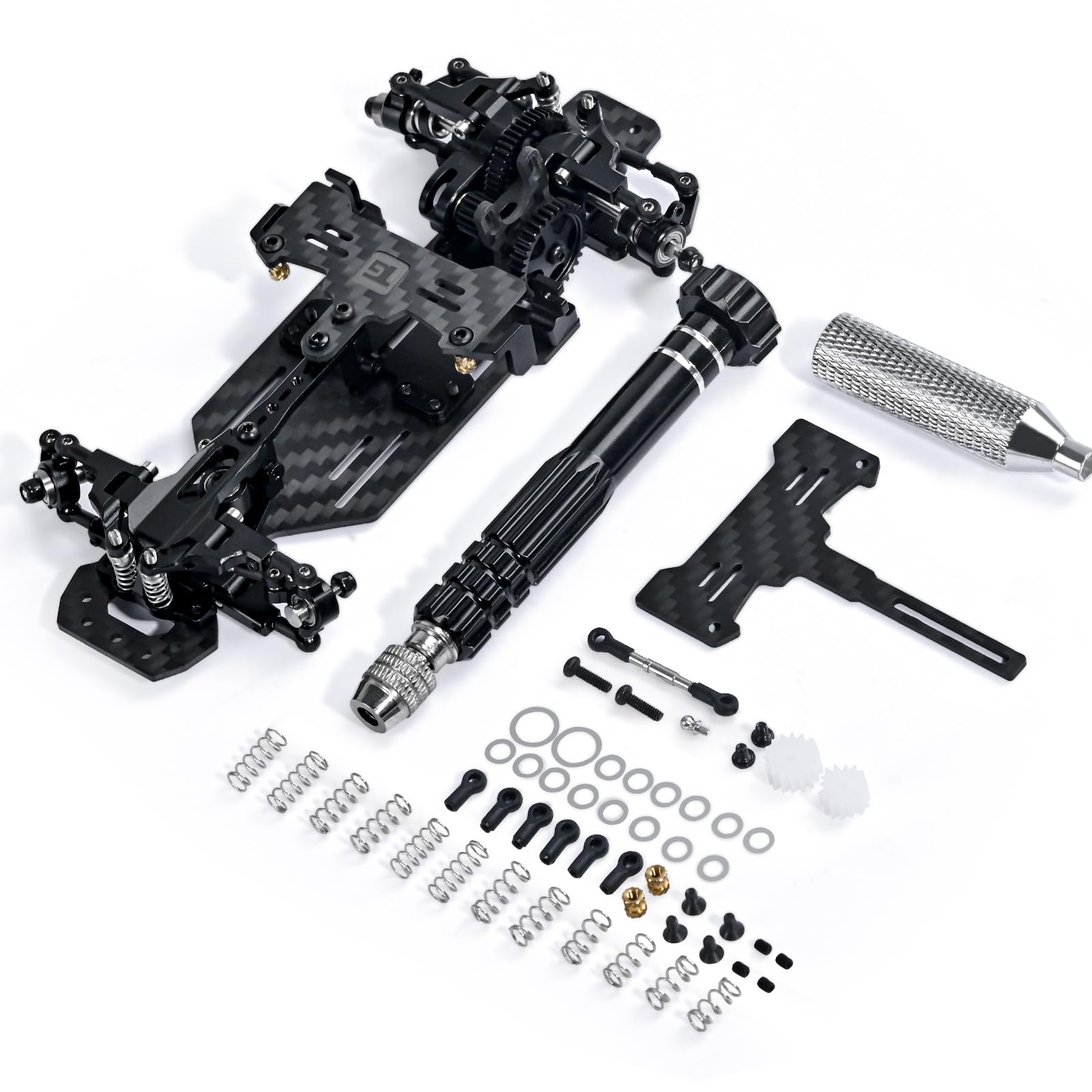 Abendor 1/24 1/28 TG Racing Carbon Fiber Assembled Mini Rear Drive RWD Drift Racing Car Frame Body Kit with Wheels&Tools DIY Par