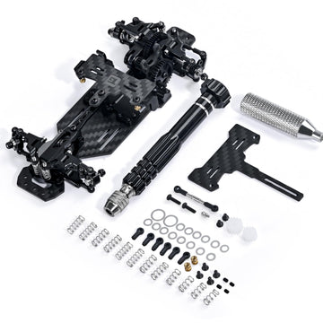 Abendor 1/24 1/28 TG Racing Carbon Fiber Assembled Mini Rear Drive RWD Drift Racing Car Frame Body Kit with Wheels&Tools DIY Par