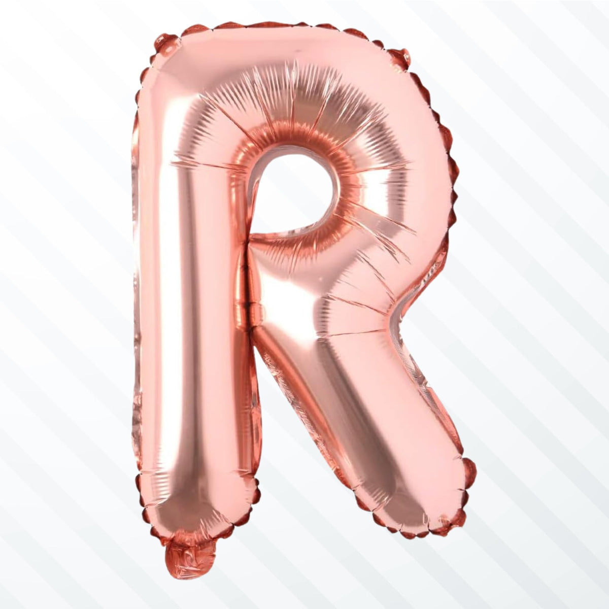 Flyloons Rose Gold R Alphabets Letter Foil Balloons Perfect for Birthday Decoration Items, Anniversary, Bachelorette, Wedding, F