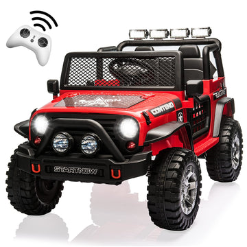 Homfamilia 2-Seater Kids Ride On Truck Car, 12V Battery Powered Electric Vehicle With Remote, Electric Car For Kids/Toddlers W/S