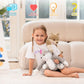 MorisMos Wolf Stuffed Animals Duo - Freezable & Microwavable Plush Toys, 12" Multicolored Coyote Decor for Kids & Adults