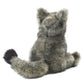 Folkmanis Small Coyote Hand Puppet, Gray; White; Black