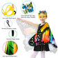 Sunlisky Kids Butterfly Wings Costume for Girls Fairy-Wings Mask Party Favors Gifts (Rainbow sets)
