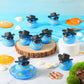 Sotiff 48 Sets Cowgirl Rubber Duck Squeaky Duck Bath Party Toy Duckies Car Dashboard Decorations With Mini Necklace Hat And Sunglasses For Valentine Bathtub Baby Shower Birthday Swimming(Blue)