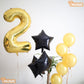 Black Star Balloons 18 Inch, 10 Pcs Black Star Shaped Mylar Helium Foil Metallic Balloon For Birthday Party Decorations Baby Sho