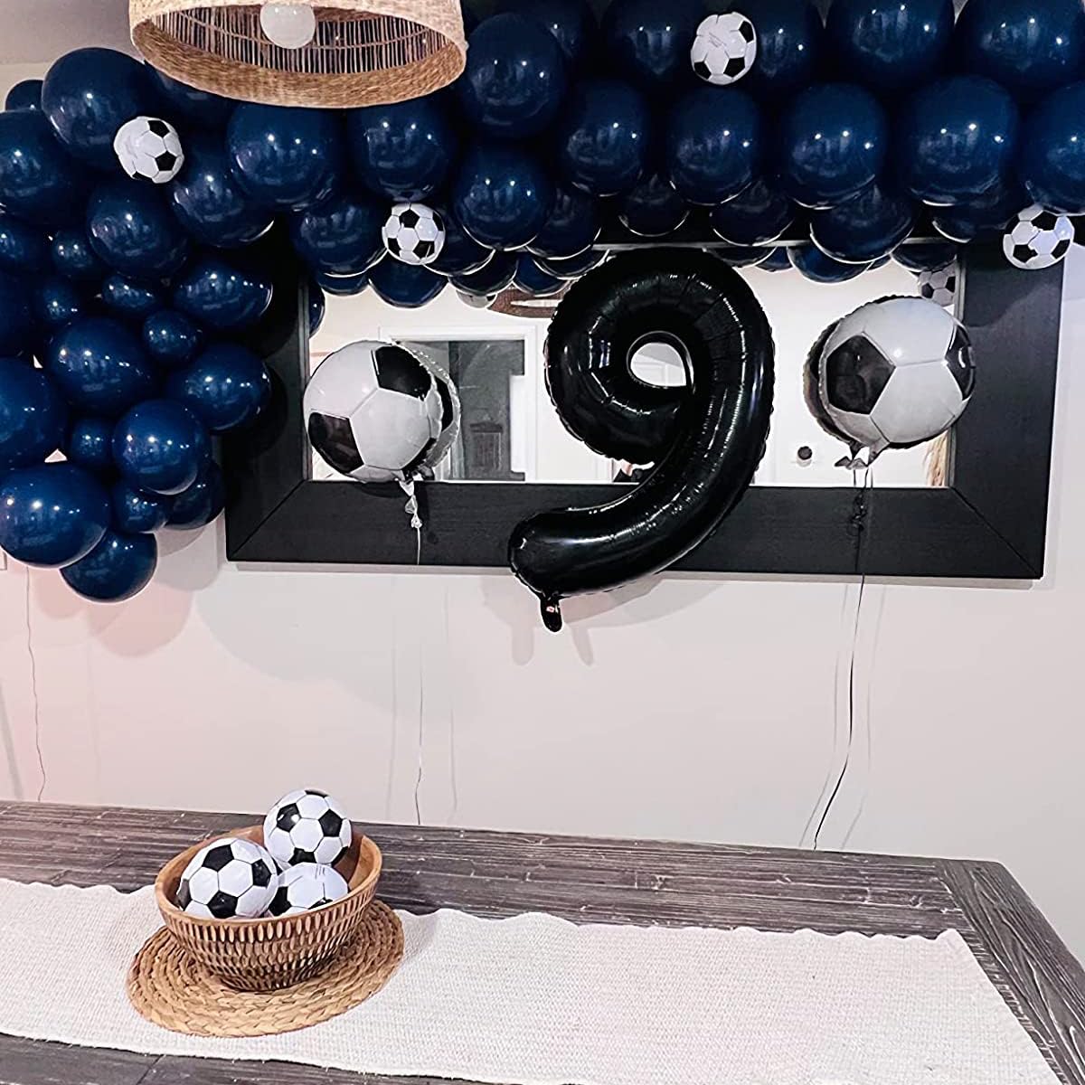 Paticool 40 Inch Black Number Balloon 9, Large Number Foil Balloons Mylar For Girl Boy Birthday Party Celebration Decorations Su
