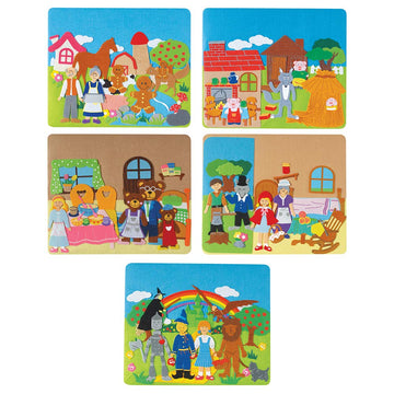 Constructive Playthings Classic Stories Felt Board Story Sets, Flannel Board for Preschool Learning Activities, With Three Littl