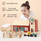 Pairpear Wooden Farm Animal Toys Bran Farm Palyset, Kids Red Barn Farm Toys With Farm Animals Figures And Tractor, Educational Stacking Learning Toys Gift For Toddler Girls Boys 3+