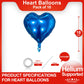 Blue Heart Shaped Balloons Pack Of 10,18 Inch Love Valentine Balloons Heart Romantic Balloons For Valentines Day Propose Marriag