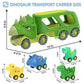Moritakk Dinosaur Toys for Kids 3-5 Years Old,Dinosaur Transport Carrier Truck with 4 Pack Small Pull Back Dino Car,Dinosaur Tra