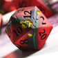 DNDND Metal Dice, 7 PCS Metallic Flowers D&D Dice with Gorgeous Gift Case for D&D Dungeons and Dragon Tabletop Game (Red and Yel