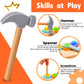 Kaodezhu Wooden Tool Set Montessori Toys for 2 3 4 5 Year Old Boy, 29Pcs Stem Toys Toddler Educational Toys Age 2-3, Tool Bench