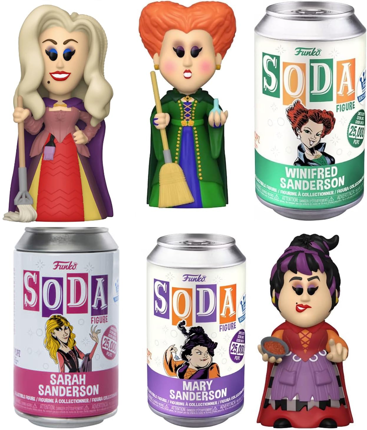 Poor Souls Hocus Pocus Witches Figure Soda limited availability Bundled with Sanderson Sisters + limited availability Witches Mary  Sarah  and Winifred Wicked! 3 Items