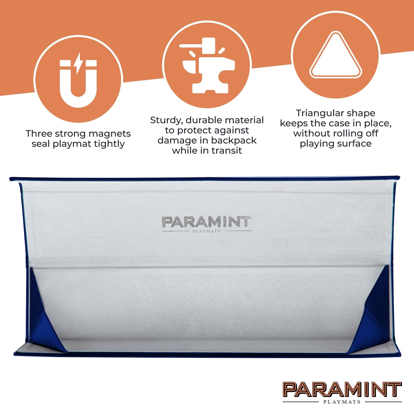 Paramint MatShield Dark Blue, Durable Playmat Case - Compatible with Magic The Gathering, MTG Play Mat Tube - MTG Accessories -