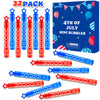Fourth Of July Party Favors Supplies For Kids,32 Pack 4Th Of July Mini Bubbles Goodie Treat Bags Stuffers For Toddler Boys Girls