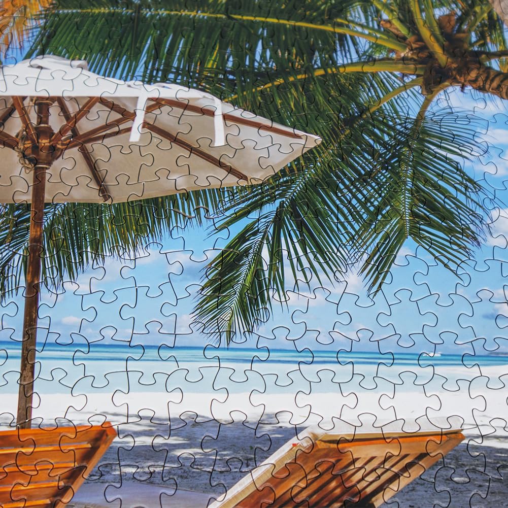 Beduke Jigsaw Puzzles For Adults 1000 Pieces Thick Sturdy 1000 Piece Puzzle Beach Precise Interlocking Family Game Age 14+