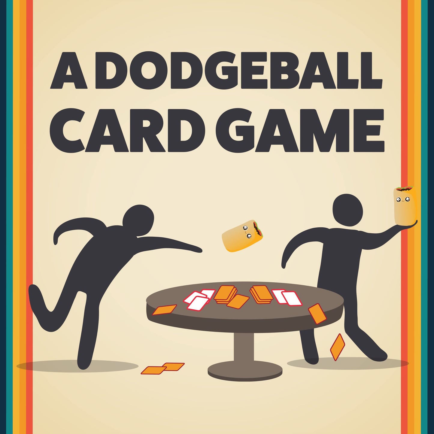 Exploding Kittens Throw Throw Burrito - Dodgeball Card Game for 2-6 Players, Ages 7+, Multicolor, Model TTB-CORE-3, 120 Cards