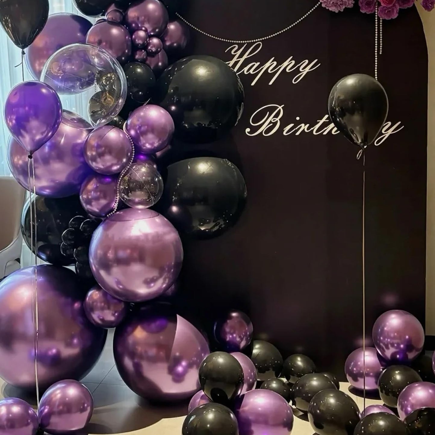 Voircoloria Metallic Purple Balloons, 66Pack 12Inch Chrome Purple Latex Party Balloons For Birthday Baby Shower Graduation Weddi