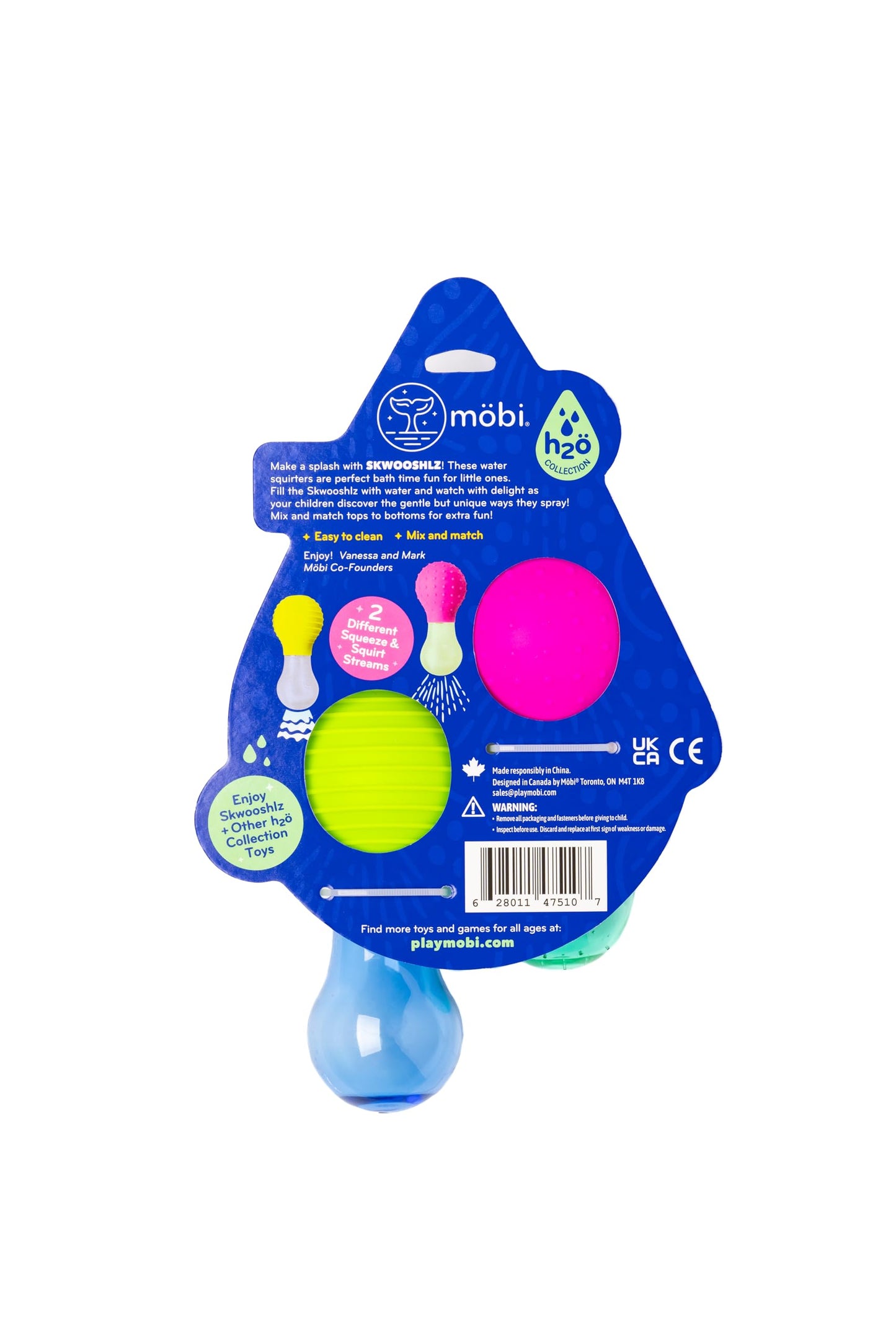Mobi Skwooshlz Water Squeeze Bulbs - Baby Bath Toys, Silicone Bath Toys, Baby Bathtub Toys, For Toddlers, Bpa Free, Food Grade S