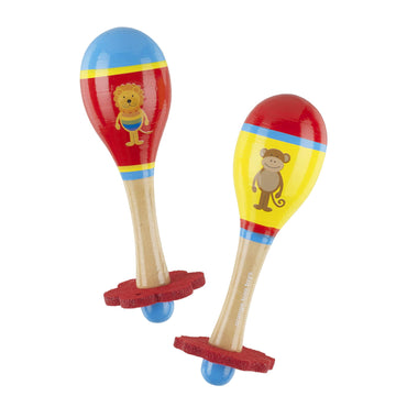 Orange Tree Toys Lion & Monkey Maraca Set