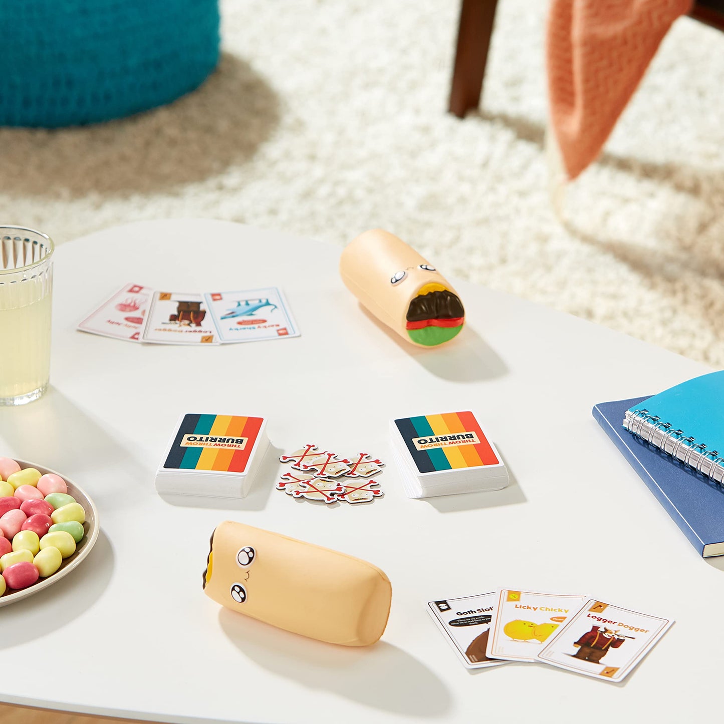 Exploding Kittens Throw Throw Burrito - Dodgeball Card Game for 2-6 Players, Ages 7+, Multicolor, Model TTB-CORE-3, 120 Cards