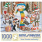 Bits and Pieces Jigsaw Puzzles for Adults Purr-FECT Snowman, Winter Christmas Cats - Random Die Cut, No 2 Pieces Alike (1000 Pie