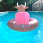NPW Bull Pool Float Ring - Inflatable Vinyl Toy, Large Pink, FA-BULL-OUS, Perfect for Summer Adult Bachelorette Pool Decorations