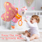 Baby Toys 0-6 Months,Infant Musical Sensory Stuffed Animal With Squeaker,Rattle,Crinkle Wings,Teether & Hanging Ring,Tummy Time