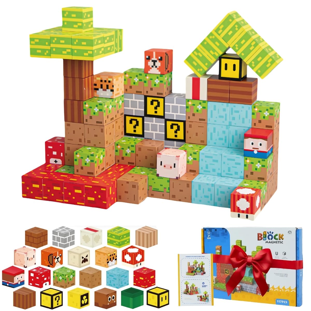 Elecart Magnetic Blocks  100 Pcs Magnet Building Cubes Game Set For Kids Ages 38 | Creative Stem Educational Construction Toys